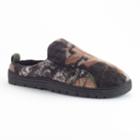 Muk Luks Men's Camouflage Fleece Clog Slippers, Size: Medium, Green