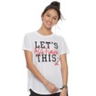 Juniors' Pitch Perfect Graphic Tee, Teens, Size: Large, White