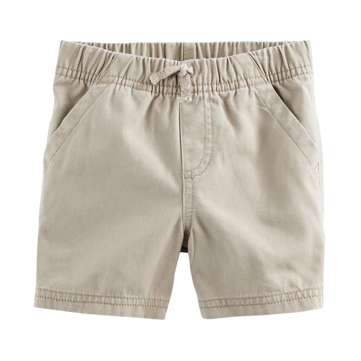 Baby Boy Jumping Beans&reg; Twill Shorts, Size: 12 Months, Med Beige