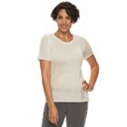 Women's Dana Buchman Pointelle High-low Sweater, Size: Medium, Med Beige