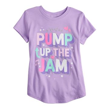 Girls 4-10 Jumping Beans&reg; Pump Up The Jam Graphic Tee, Size: 5, Lt Purple