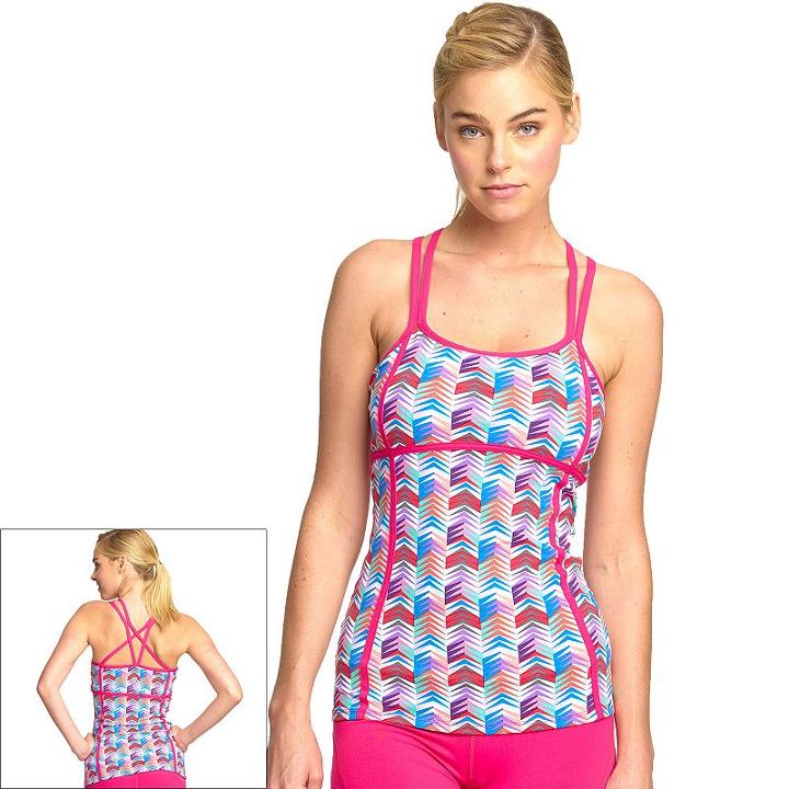 Women's Colosseum Rainforest Strappy Workout Tank, Size: Xl, Brown Over