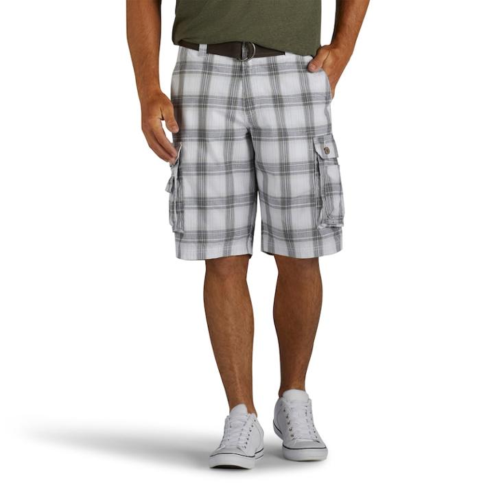 Men's Lee Wyoming Shorts, Size: 29, Gray Bristol Plaid