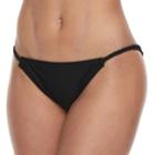 Solid Braided Hipster Bikini Bottoms, Size: Small, Black