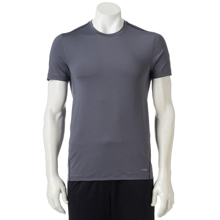 Men's Tek Gear&reg; Base Layer Tee, Size: Large, Dark Grey