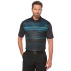 Men's Grand Slam Slim-fit Motionflow 360 Striped Performance Golf Polo, Size: Medium, Oxford