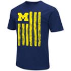 Men's Campus Heritage Michigan Wolverines Flag Tee, Size: Medium, Dark Blue