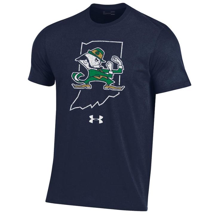 Boys 8-20 Under Armour Notre Dame Fighting Irish Youth Live Tee, Size: M 10-12, Blue (navy)