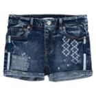 Girls 7-16 Levi's Embroidery Embellished Shorty Shorts, Size: 12, Dark Blue