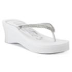Candies&reg; Women's Bling Wedge Sandals, Size: Small, White
