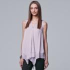 Women's Simply Vera Vera Wang Handkerchief Hem Tank, Size: Xl, Lt Purple