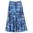 Girls 7-16 Joey B Patterned Ruffle Tiered Maxi Skirt, Girl's, Size: Small, Light Blue