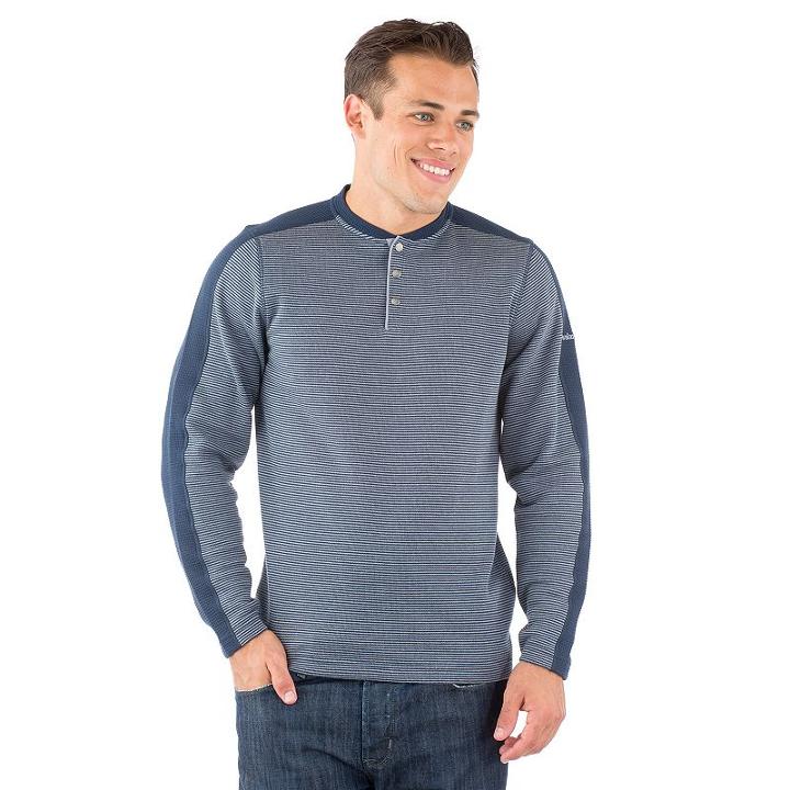 Men's Avalanche Classic-fit Henley, Size: Small, Dark Blue