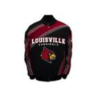 Men's Franchise Club Louisville Cardinals Warrior Twill Jacket, Size: Small, Black