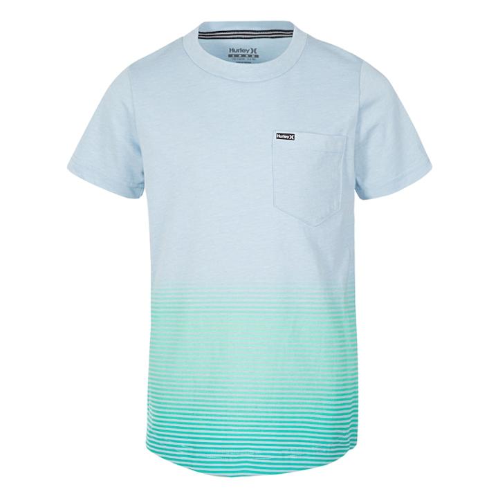 Boys 4-7 Hurley Ombre Striped Graphic Tee, Size: 7, Blue