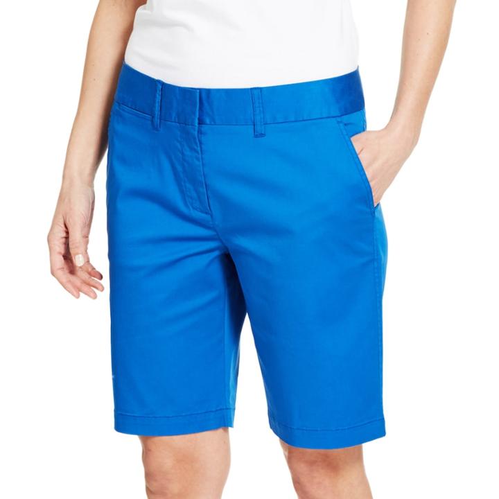 Women's Izod Midrise Bermuda Shorts, Size: 10, Med Blue