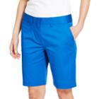 Women's Izod Midrise Bermuda Shorts, Size: 10, Med Blue