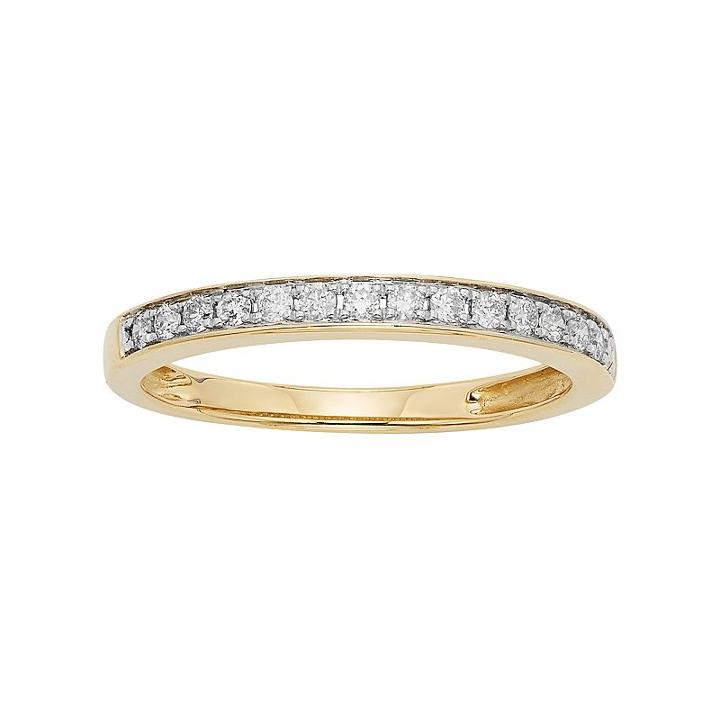 1/4 Carat T.w. Igl Certified Diamond 14k Gold Wedding Ring, Women's, Size: 5, White