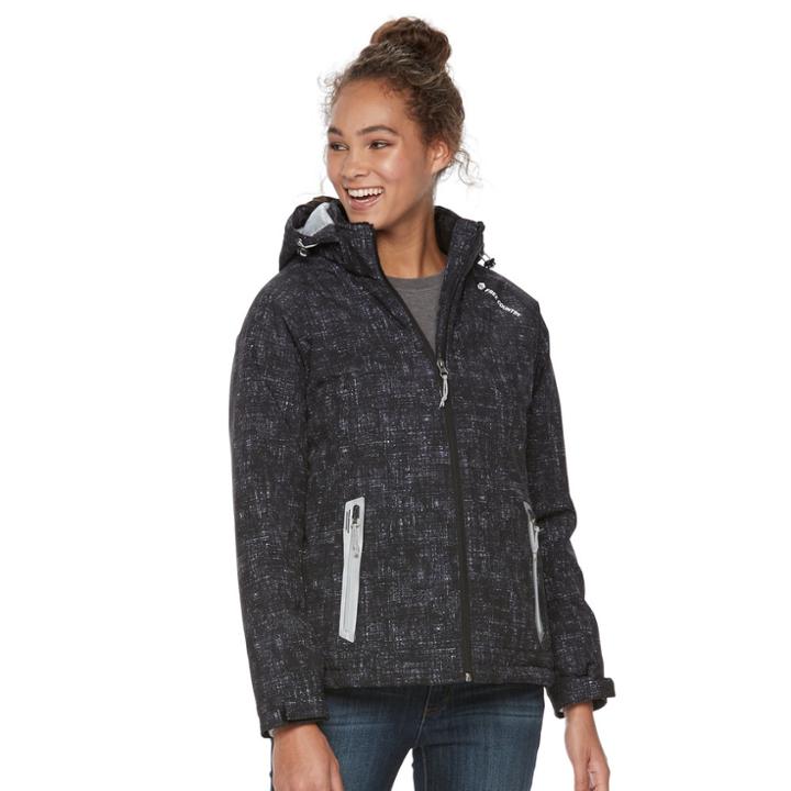 Women's Free Country Hooded Soft Shell Puffer Jacket, Size: Large, Oxford