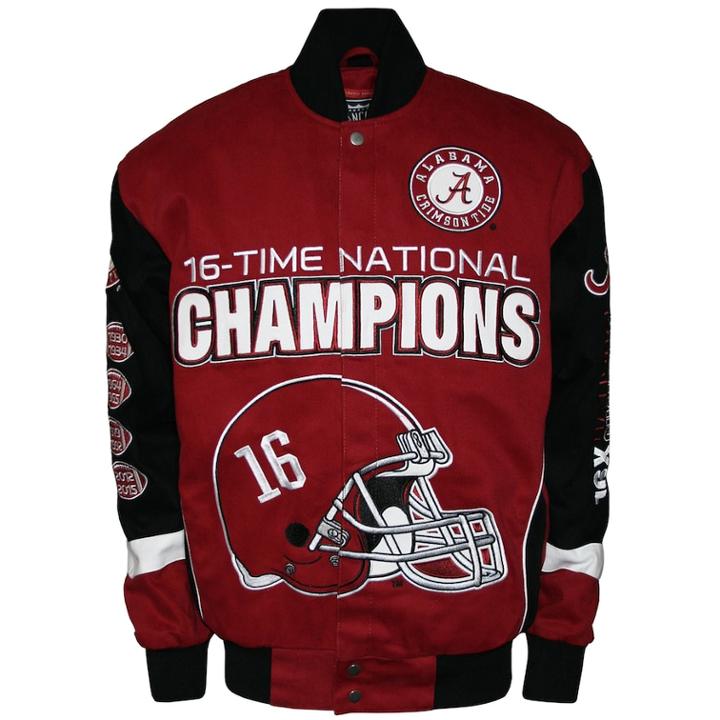 Men's Franchise Club Alabama Crimson Tide Commemorative Twill Jacket, Size: Xl, Red