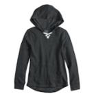 Girls 7-16 & Plus Size So&reg; Lace-up Tunic Hoodie, Size: 18 1/2, Dark Grey