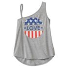 Girls 7-16 & Plus Size So&reg; One Shoulder Asymmetrical Americana Top, Girl's, Size: 16 1/2, White