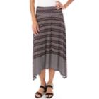Women's Apt. 9&reg; Handkerchief-hem Skirt, Size: Xl, Black Stripe Dot
