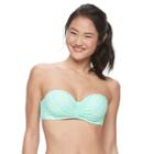 Mix And Match Bust Enhancer Striped Push-up Bandeau Bikini Top, Size: Small, Ovrfl Oth