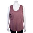 Juniors' Plus Size Grayson Threads Burnout Tank Top, Girl's, Size: 2xl, Dark Red