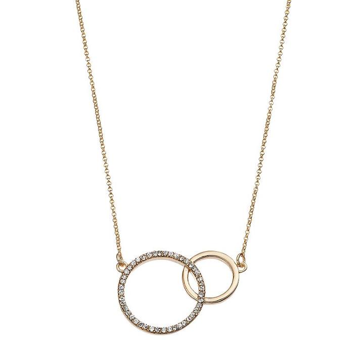 Lc Lauren Conrad Double Circle Necklace, Women's, Gold