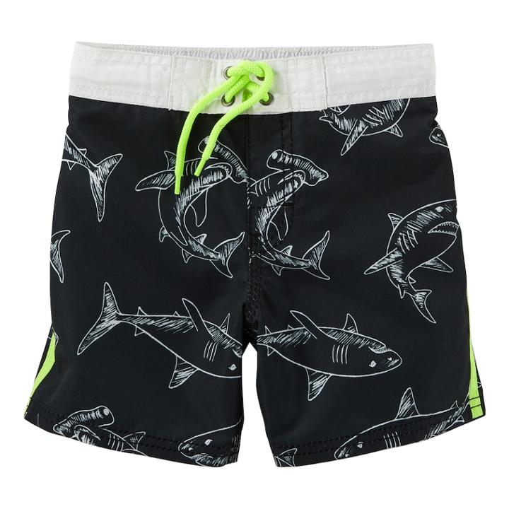 Boys 4-8 Oshkosh B'gosh&reg; Shark Swim Trunks, Size: 6, Print
