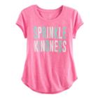 Girls 7-16 & Plus Size So&reg; Rolled Cuff Graphic Tee, Girl's, Size: 14 1/2, Brt Pink