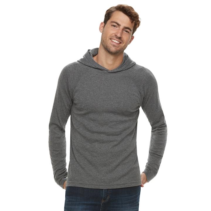 Men's Apt. 9&reg; Soft Touch Hoodie, Size: Small, Dark Grey