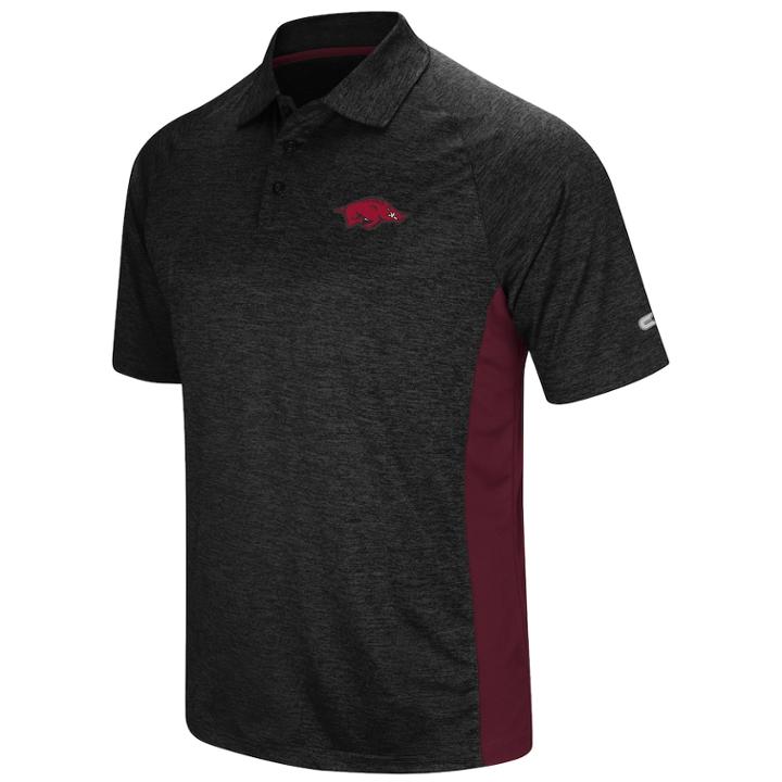 Men's Colosseum Arkansas Razorbacks Wedge Polo, Size: Medium, Med Grey
