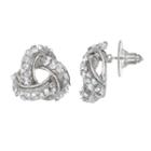 Love Knot Nickel Free Drop Earrings, Women's, Silver