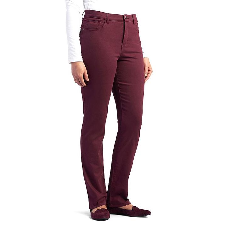 Petite Lee Monroe Classic Fit Straight-leg Jeans, Women's, Size: 6 Petite, Dark Red