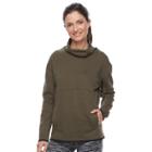 Petite Tek Gear&reg; Funnel Neck Pullover Top, Women's, Size: S Petite, Dark Green