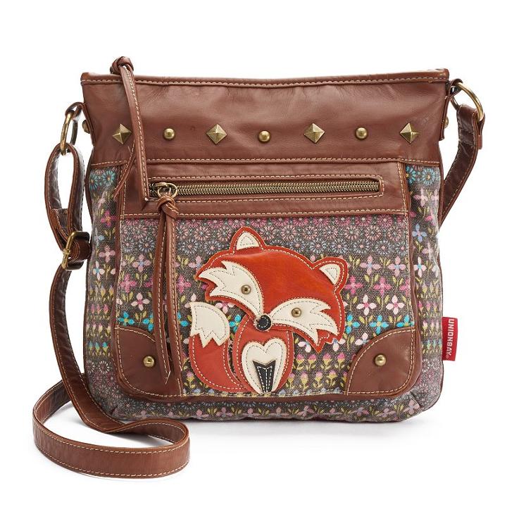 Unionbay Fox Applique Crossbody Bag, Women's, Med Brown