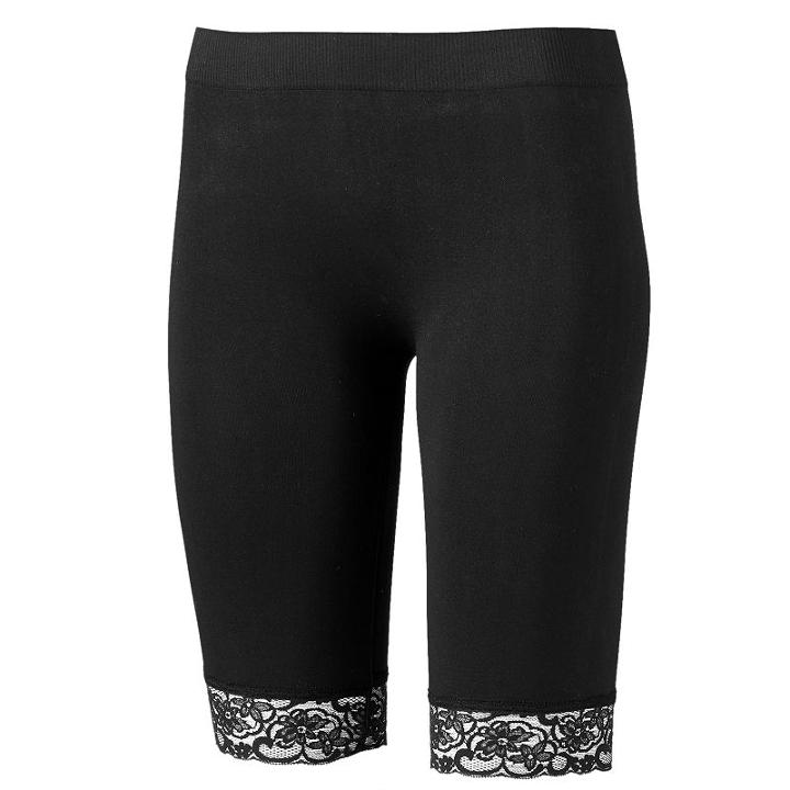 One Step Up Lace Biker Shorts - Juniors, Kids Unisex, Size: L-xl, Black