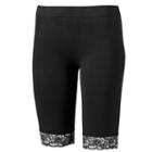 One Step Up Lace Biker Shorts - Juniors, Kids Unisex, Size: L-xl, Black