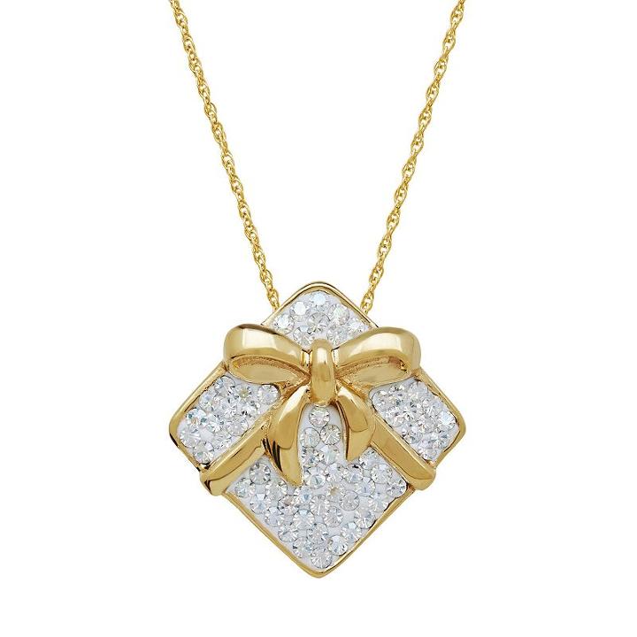 Artistique Sterling Silver Crystal Gift Pendant Necklace, Women's, Size: 18, Multicolor