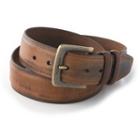 Columbia Double Loop-stitched Leather Belt, Men's, Size: 40, Brown