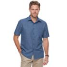 Men's Croft & Barrow Microfiber Button-down Shirt, Size: Xxl, Blue (navy)