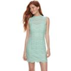 Juniors' Love, Fire Mockneck Lace Midi Dress, Teens, Size: Small, Lt Green