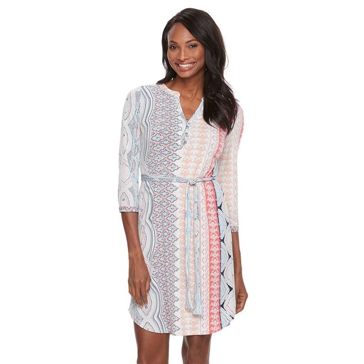 Women's Dana Buchman Shirtdress, Size: Medium, Lt Beige