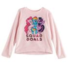 Girls 7-16 My Little Pony Pinkie Pie, Rainbow Dash & Twilight Sparkle Sequin Squad Goals Fleece Pullover, Size: Large, Med Red