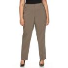 Plus Size Apt. 9&reg; Torie Curvy Fit Straight-leg Dress Pants, Women's, Size: 20 W, Dark Brown
