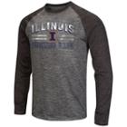 Men's Campus Heritage Illinois Fighting Illini Raven Long-sleeve Tee, Size: Medium, Grey (charcoal)