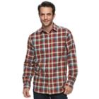Men's Columbia Hardy Ridge Classic-fit Plaid Button-down Shirt, Size: Medium, Drk Orange