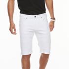 Men's Xray Slim-fit Moto Stretch Denim Shorts, Size: 32, White